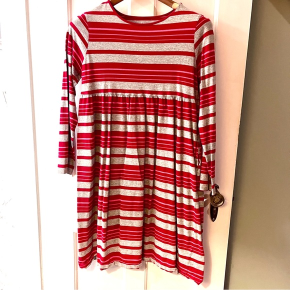 Girls Lands’ End casual striped dress - Picture 1 of 6